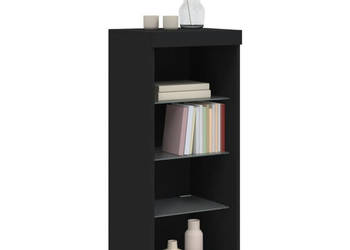 Szafka z oświetleniem LED czarna 41x37x100 cm WM-836729
