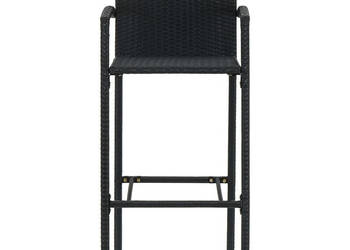 Stołki barowe 4 szt. czarne polirattan WM-313455