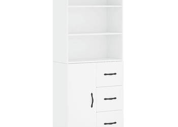 Witrynka biała 695x34x180 cm materiał drewnopochodny WM-3189437