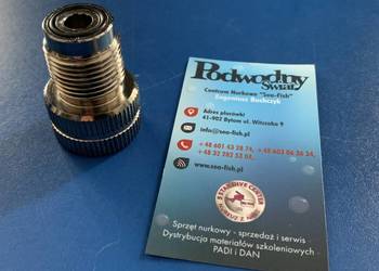 Redukcja z 300 na 200 bar 5/8 cala gwint stosowany w butlach nurkowych