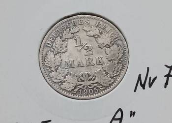 1/2 Marki Prusy 1905 r. - nr 7 - men. A