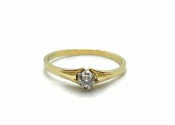 Złoty Pierścionek Próby 585 1,45g Rozmiar 14 Cyrkonia Złoty Pierścionek Próby 585 1,45g Rozmiar 14 Cyrkonia