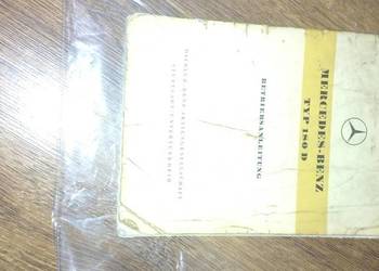 Mercedes Benz 120-121instrukcka w j .niemieckim 1958 rok