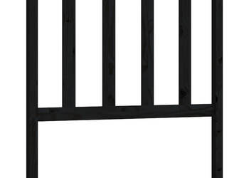 Wezgłowie łóżka czarne 96x4x100 cm lite drewno sosnowe WM-817724