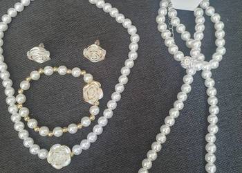 Komplet  biżuterii  perełki