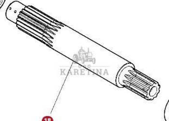 Massey Ferguson 5410 Wał Pośredni Biegów Pełzających Skrzyni Biegów CZĘŚCI…