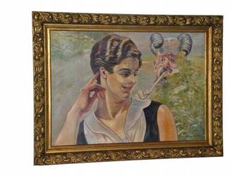 Jacek Malczewski - ZALOTY - Pałacowy Stary Obraz i Rama - Unikat