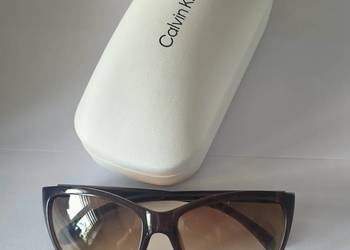 Okulary przeciwsłoneczne Calvin Klein brązowe