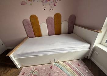 Łóżko 90x200 materac jak nowy, łóżko prawie nieużywane