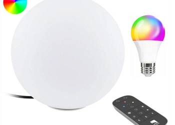 Lampa Ogrodowa Okrągła Edi Light Led Kolor E27 Kula 50 Cm Biały