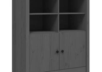 Szafka szara 83x415x100 cm lite drewno sosnowe WM-821514