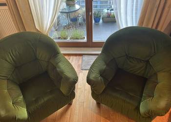 Zielone fotele " leniwce "