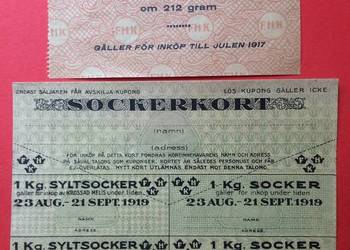 ( 2578 ) Dwie Szwedzkie Kartki Zakupowe