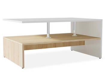 Stolik kawowy 90x59x42 cm kolor dębowy i biały WM-244856