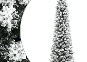 vidaXL Sztuczna, smukła choinka pokryta śniegiem, 240 cm,(SKU:4019689)