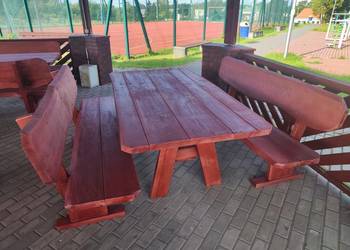PROMOCJA! Meble góralskie drewniane meble ogrodowe z litego drewna SOLIDNE