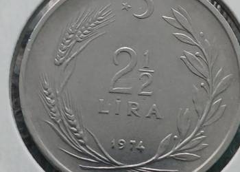 2 1/2 Lira Turcja 1974 r.