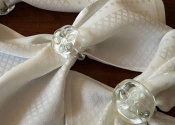 Vintage obrączki kółka Altom 12 szt szklane na serwetki na stół nowe