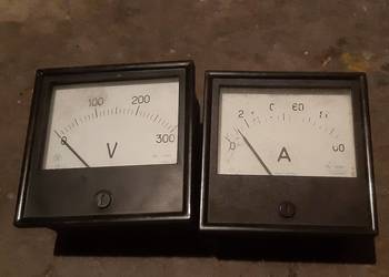 Woltomierz 400V i amperomierz 100 A - produkcja ZSRR
