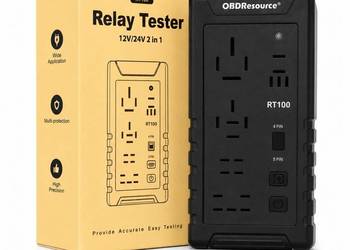 Tester przekaźników samochodowych OBEST RT100 12V/24V 4/5 PIN LCD