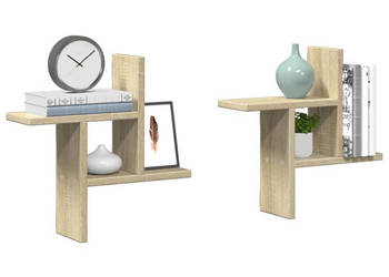 Półki ścienne 2 szt. dąb sonoma 38x12x38 cm WM-853247