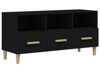 Szafka pod TV czarna 102x36x50 cm materiał drewnopochodny WM-812601
