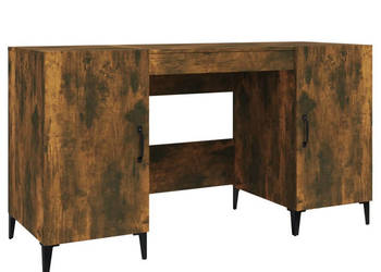 Biurko przydymiony dąb 140x50x75 cm materiał drewnopochodny WM-817552