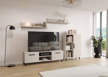 Meblościanka Oslo kaszmir Styl skandynawski Meble do salonu pokoju
