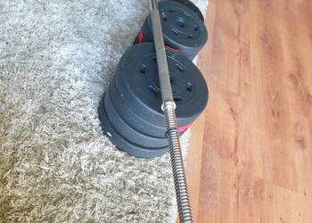 Zestaw obciążeń kompozytowych 30kg + gryf prosty