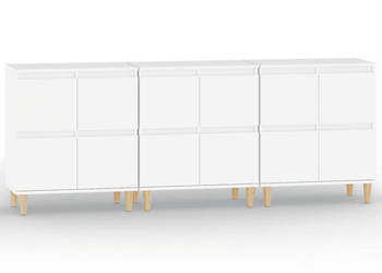 Komody 3 szt. białe 60x35x70 cm materiał drewnopochodny WM-3185767