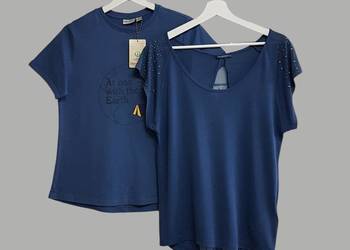 Zestaw 2szt bluzek granatowych Blue Motion 36/38 S/M & Terranova 36/S