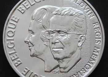BELGIA 250 FRANKÓW 1998 - PARA KRÓLEWSKA - SREBRO - STAN 2