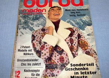 Burda Moden 12/1971 magazyn mody + wykroje Vintage