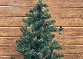 Choinka sztuczna ze stojakiem + ozdoby 160cm bombki gwiazda