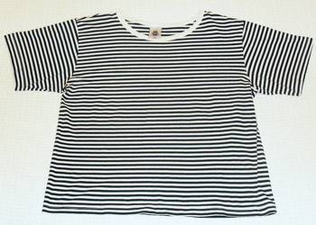 Koszulka T-shirt damski w czarno białe paski bawełna rozm. M