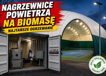 Nagrzewnica powietrza, piec nadmuchowy automatyczny na zrębki trociny
