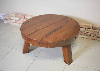Stolik okrągły - LITY DĄB, BLAT 10 CM Stolik okrągły - LITY DĄB, BLAT 10 CM