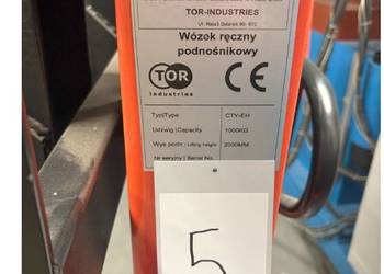 Wózek ręczny podnośnikowy type ctv-ehTor industries