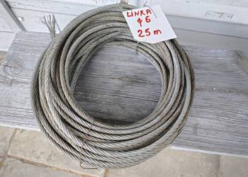 Linka stalowa średnica 6 mm 25 m *nowa