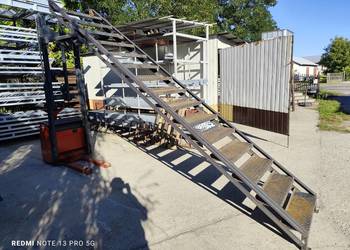 Tanie schody metalowe szerokie 86cm wejście na 3m loft