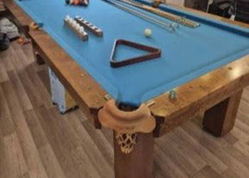 Bilard stół DREWNIANY kamień skóra jak nowy gwarancja DOWÓZ pool do św7