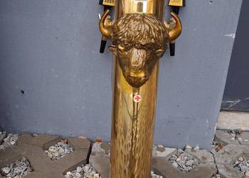 Nalewak do piwa Dojlidy z mosiądzu , solidny