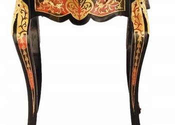 Pałacowy Stolik Stół Boulle - Drewno + Brąz - Pomocnik