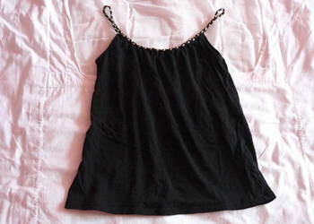 Inextenso czarny top na ramiaczkach XS