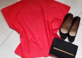 L-XL bluzka haftowana richelieu letnia elegamcka kobieca szy