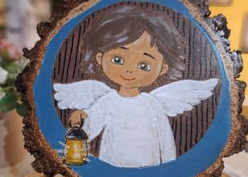 Obraz malowany ręcznie na drewnie