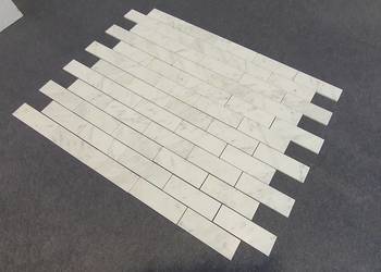 Mozaika Bianco Carrara Statuario Bricks Cegiełka matowe