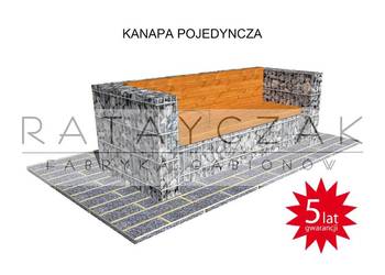 Meble ogrodowe kanapa do ogrodu gabion gabiony