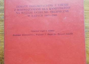 Tematy egzaminacyjne z chemii- Banaszkiewicz, Kacperski PWN