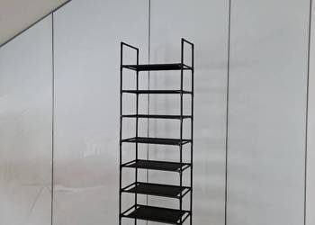 POJEMNY Regał Na Buty Rzeczy 170 cm czarny 10 poziomów metal WYSYŁKA 24H!
